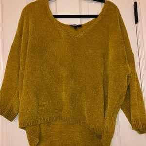 Velvet Chenille V-Neck Sweater